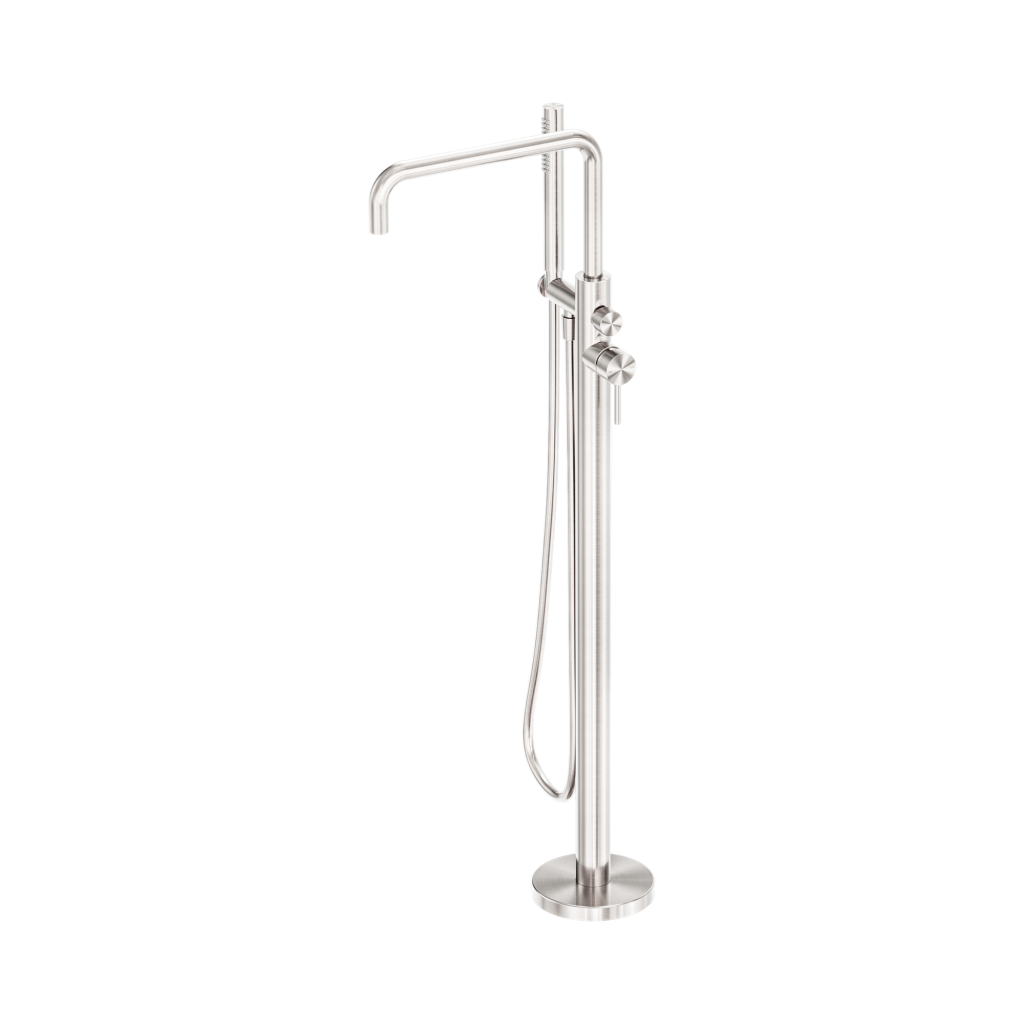 Pure SS316L Freestanding Bath Mixer Brushed Nickel