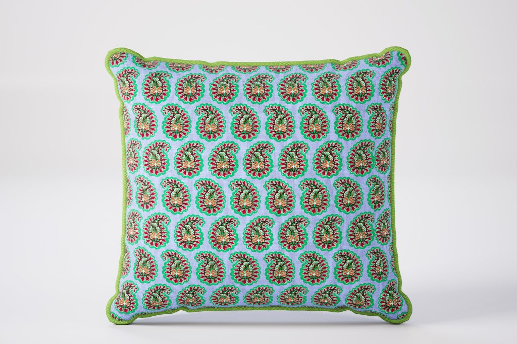 Rome Outdoor Scatter Cushions Paisley Mid Blue