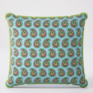Rome Outdoor Scatter Cushions Paisley Mid Blue